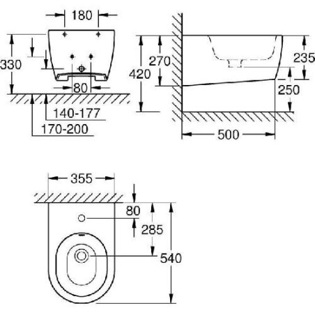 Подвесной биде GROHE Essence, 3957400H