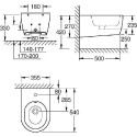 Wall-mounted bidet GROHE Essence, 3957400H