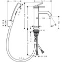 Смеситель для раковины с ручным душем HANSGROHE Tecturis S, 73211670