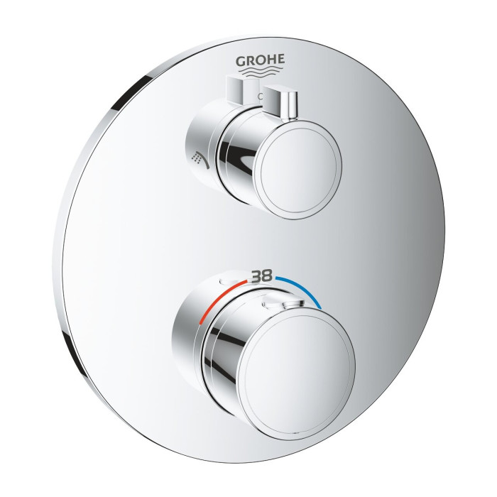 Potiseine termostaatiline dušisegisti GROHE Grohtherm 2 väljundiga, kroom, 24076000