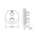 Встраиваемый термостатический смеситель для душа GROHE Grohtherm 2 выхода, хром, 24076000