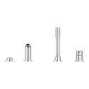 GROHE Lineare 4-piece bath mixer set, 19577001