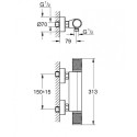 Termostaatiline segisti dušipostiga 62 cm GROHE Grohtherm 1000 Performance, 34834000