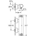 Термостатический смеситель для душа GROHE Grohtherm 2000, 34169001