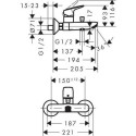 Vannitoa - dušisegisti HANSGROHE Logis, 71400670