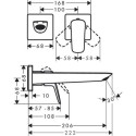 Встраиваемый смеситель для раковины HANSGROHE Logis 206 мм, 71256670