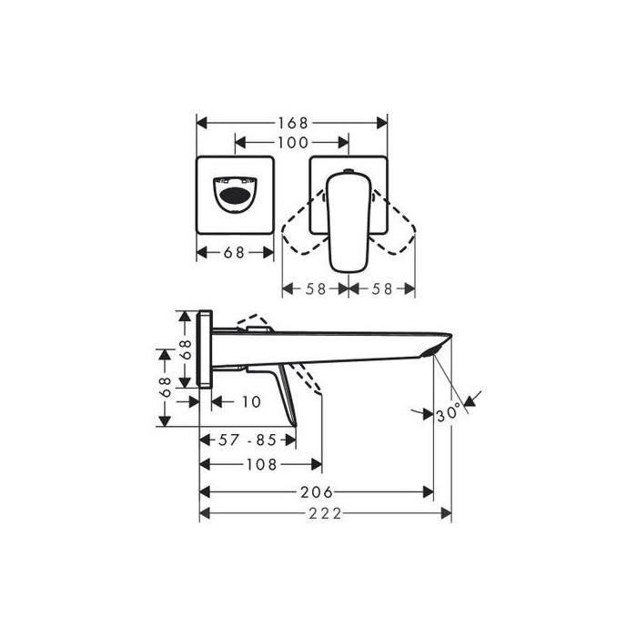 Potinkeline segisti HANSGROHE Logis 206 mm, 71256670