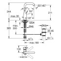 GROHE Essence L Sink Mixer, 24177KF1