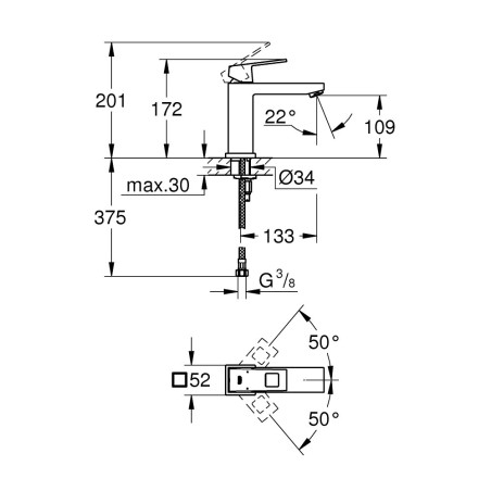 Segisti kraan GROHE Eurocube M, 23446000