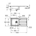 GROHE K500 stainless steel sink, 31563SD1