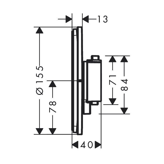 Thermostats HANSGROHE ShowerSelect Comfort S 2 functions, 15554000