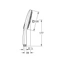 Душевая насадка GROHE Rainshower SmartActive 130, 3 функции, 26574GN0