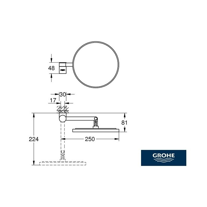 Зеркало GROHE выбор, 41077GL0