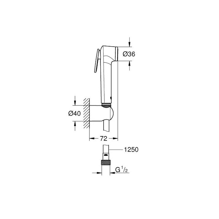 koopia Rangiku dušikomplekt GROHE Tempesta-F, 27513GN1-st