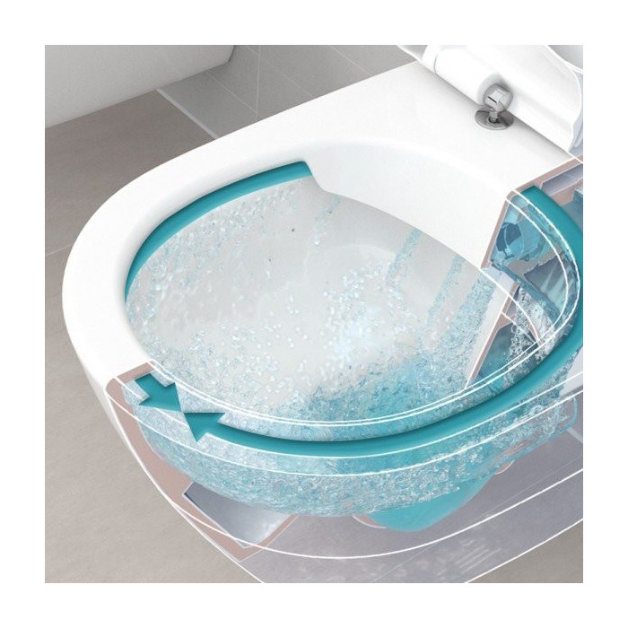 Rippuv WC VILLEROY & BOCH Architectura, Rimless Ceramic plus kattega, 4694HRR1