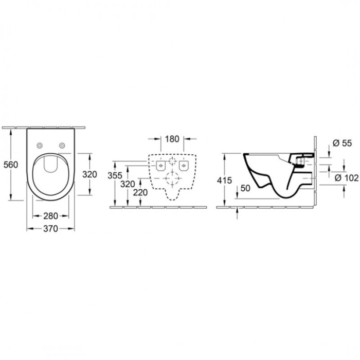 Rippuv üksus VILLEROY & BOCH Subway 2.0 Ceramic plus Soft close kaanega, 5614R0S5+8M42S1S5