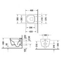 Подвесной унитаз DURAVIT Me by Starck Compact Rimless с крышкой Soft close, 45300900A1
