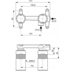Потенциальная часть смесителя IDEAL STANDARD A1313NU
