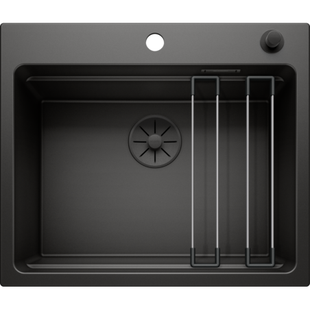 На столешнице устанавливается мойка BLANCO Etagon 6 Black Edition, 526339
