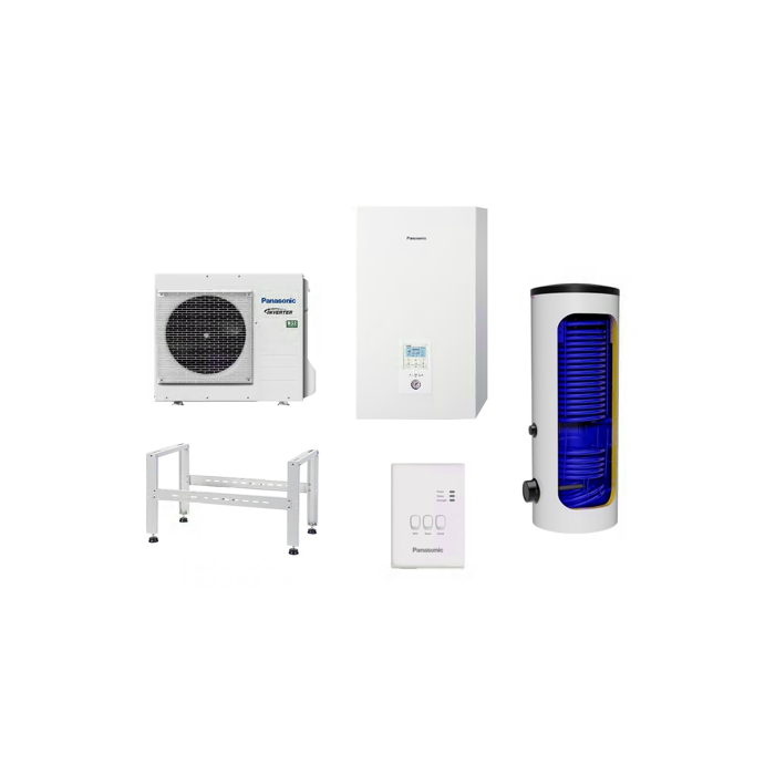 Air-water heat pump 7 kW PANASONIC, with 200 l capacity DRAŽICE, single-phase
