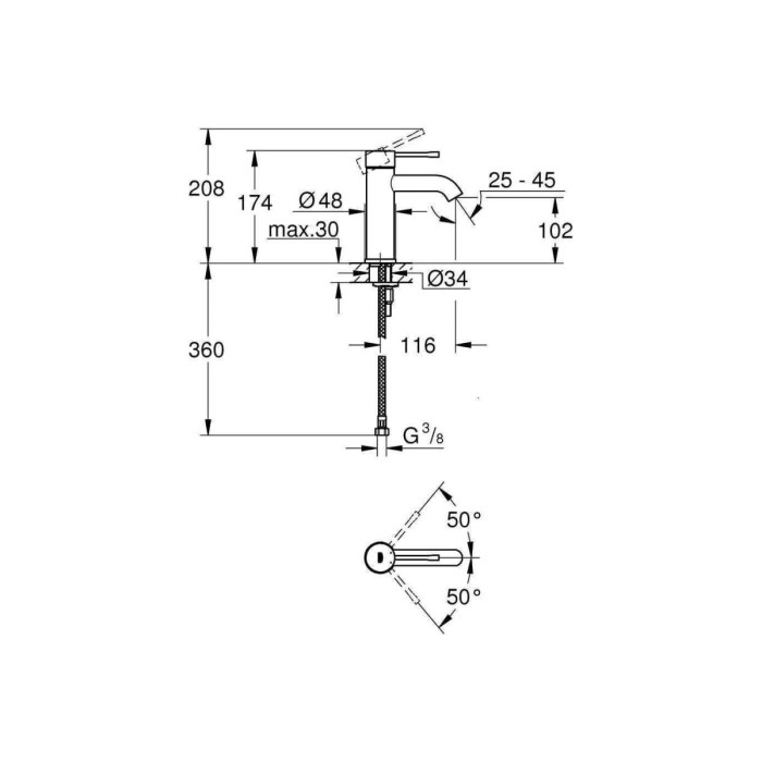 GROHE Essence S-size faucet, chrome, 24172001
