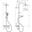 Термостатическая душевая система HANSGROHE Vernis Shape 240, 26429670