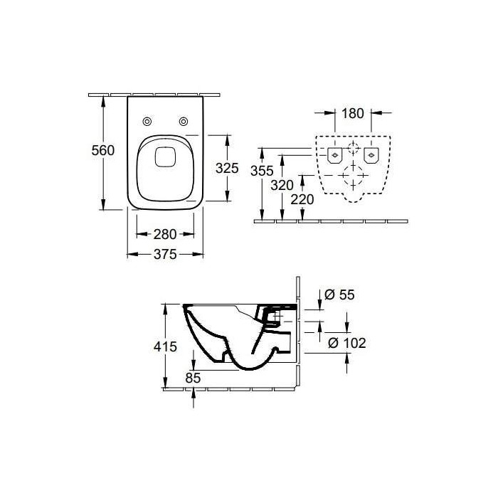 Подвесной унитаз VILLEROY & BOCH Collaro Direct Flush WC с крышкой Soft-close, 4626HS01