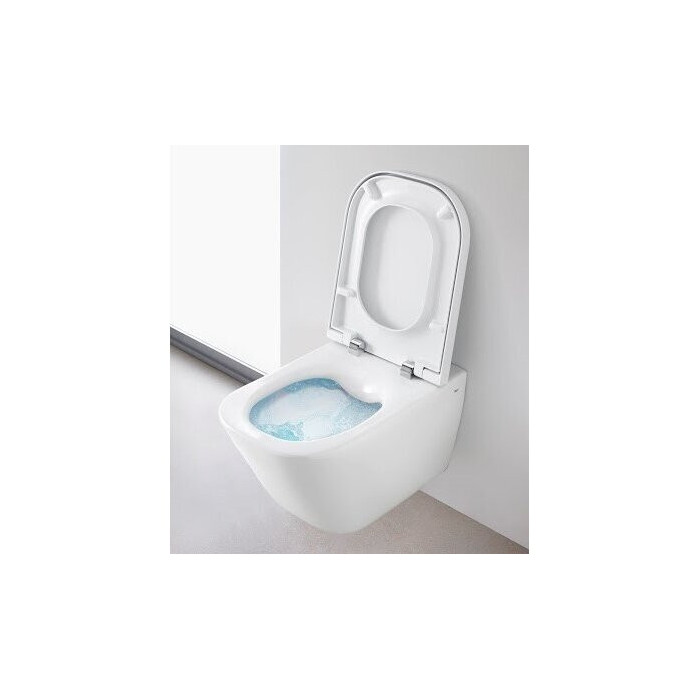 Hanging WC bowl ROCA The Gap Rimless with a slow-closing lid