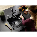 BLANCO Subline 500-U stone composite sink, black-matt