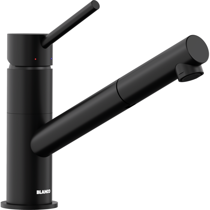 Kitchen (sink) faucet with pull-out hose BLANCO Kano-S, black-matt