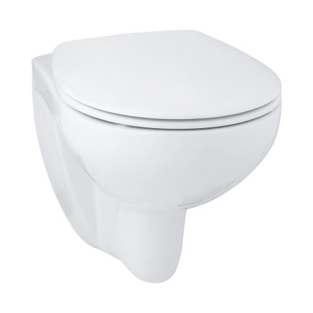 Kinnitav WC-pott GROHE Bau Ceramic Rimless koos õhukese pehme sulgemise kaanega
