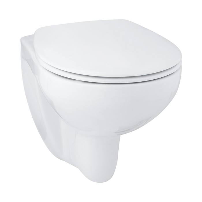 Подвесной унитаз GROHE Bau Ceramic Rimless с тонким сиденьем с мягким закрыванием