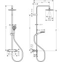 Termostaatiline dušisüsteem HANSGROHE Vernis Shape 200 1jet EcoSmart, 26089670
