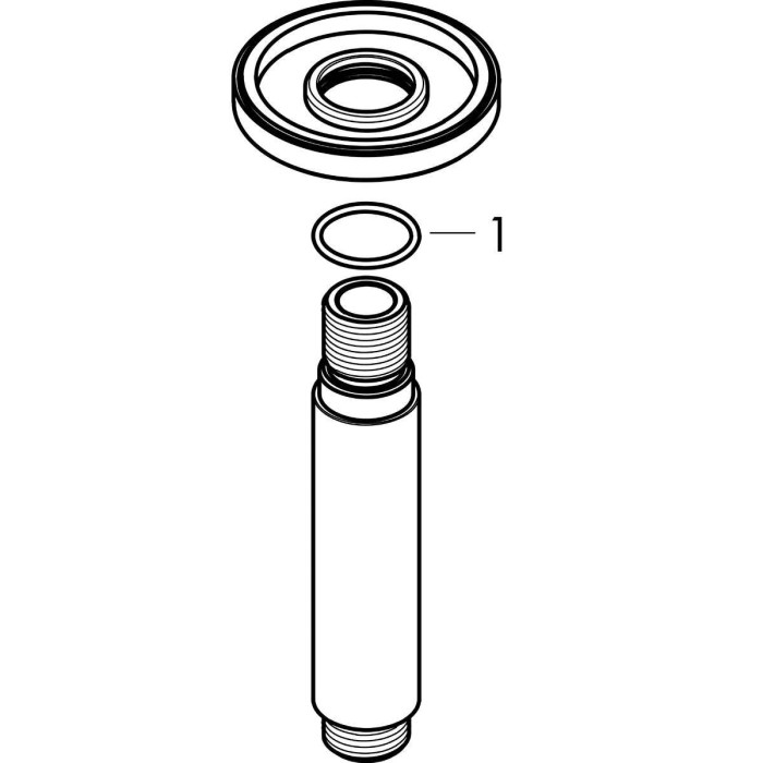 Держатель для душа с потолка HANSGROHE Crometta S 10 см, 27804000