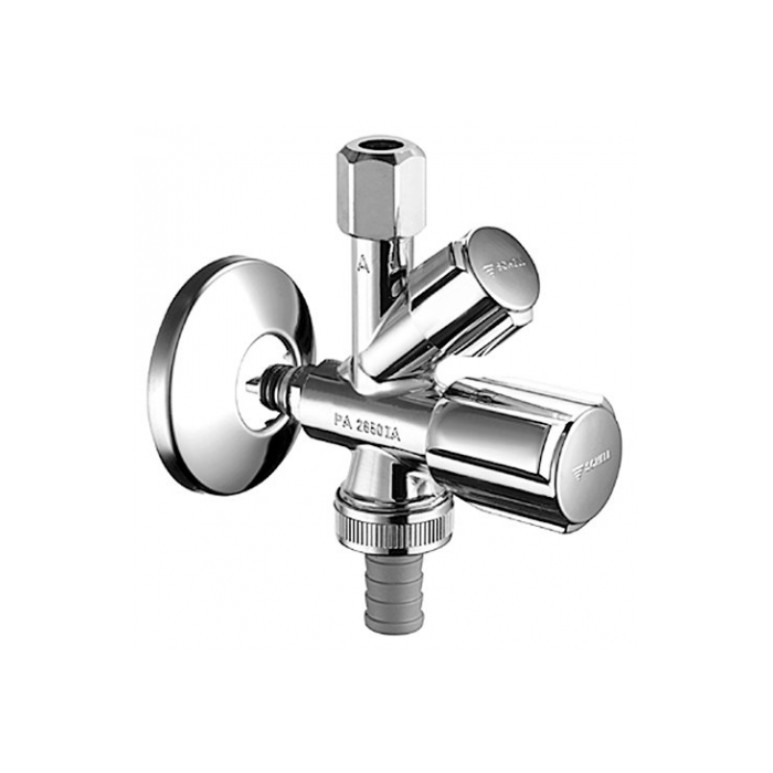 Nurgakombineeritud ventiil SCHELL Comfort 1/2" x 3/4" x 3/8"