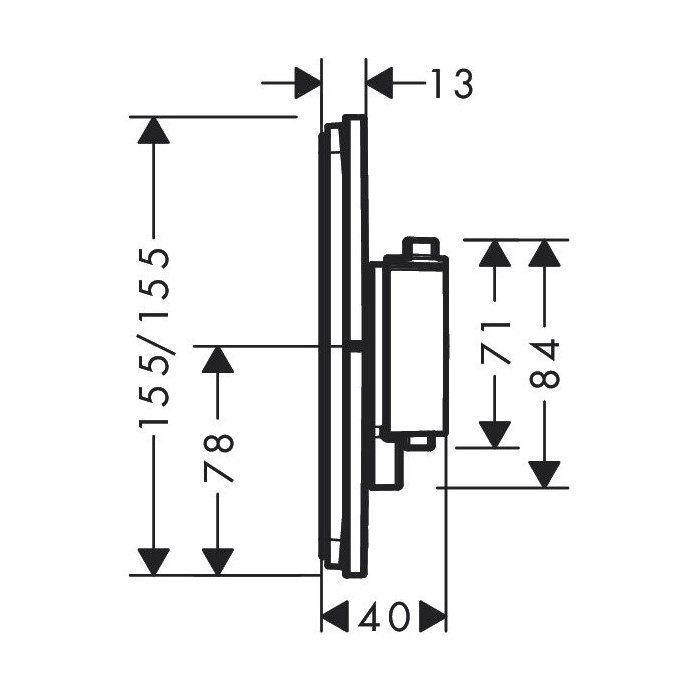 HANSGROHE shower thermostats Choose Comfort E 1 functions, 15574670