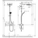 Termostaatiline dušisüsteem HANSGROHE Pulsify S 260 1jet, 24220140