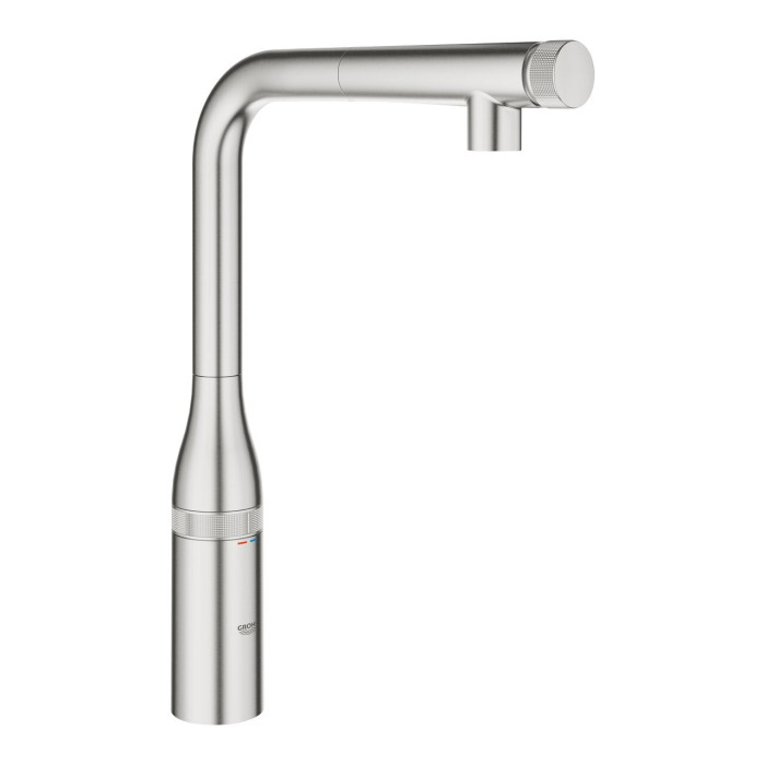 Kitchen (sink) faucet with pull-out spout GROHE Essence SmartControl, supersteel, 31615DC0