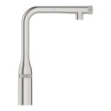 Кухонный смеситель с выдвижным изливом GROHE Essence SmartControl, суперсталь, 31615DC0