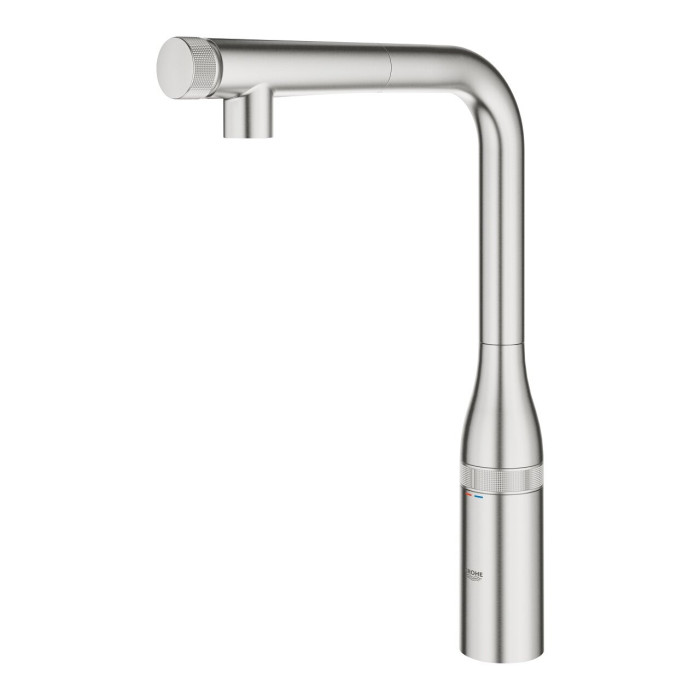 Kitchen (sink) faucet with pull-out spout GROHE Essence SmartControl, supersteel, 31615DC0