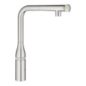 Кухонный смеситель с выдвижным изливом GROHE Essence SmartControl, суперсталь, 31615DC0