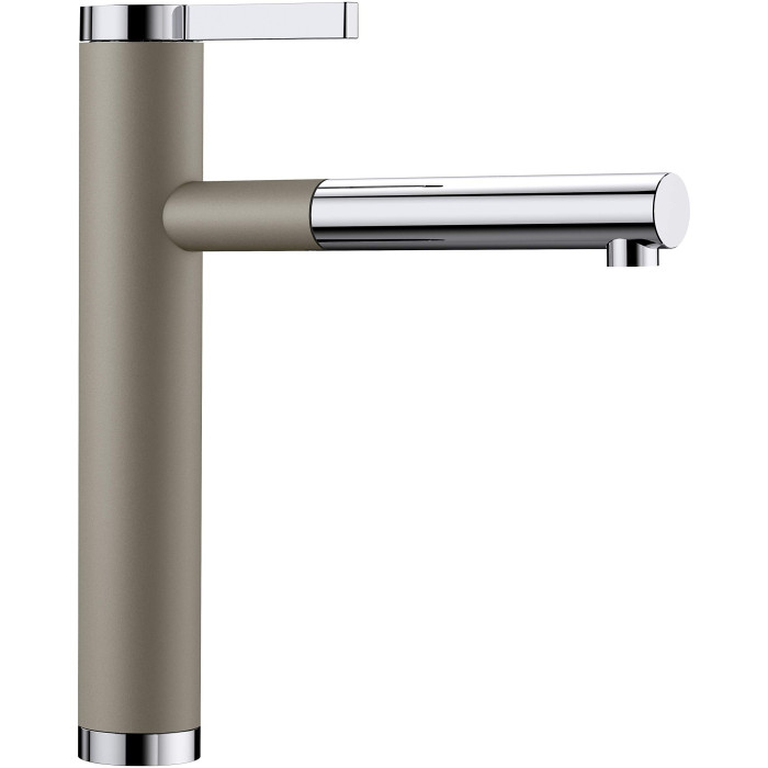 Kitchen (sink) faucet with pull-out hose BLANCO Linee-S, truffle / chrome