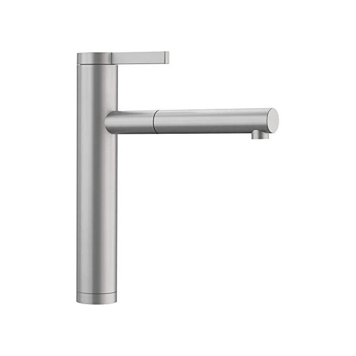 Kitchen (sink) faucet with pull-out hose BLANCO Linee-S, matte polished non-rusty steel