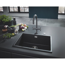 Композитная мойка GROHE K700U 533x457 мм гранит черный, 31654AP0