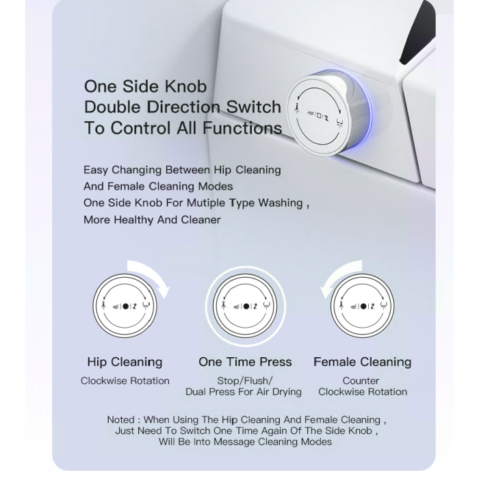 Hanging toilet with bidet function TECE (10 in 1) SET1 Rimless with seat and lid included with a concealed frame and button