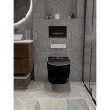 Hanging toilet with bidet function Rimless with seat and lid