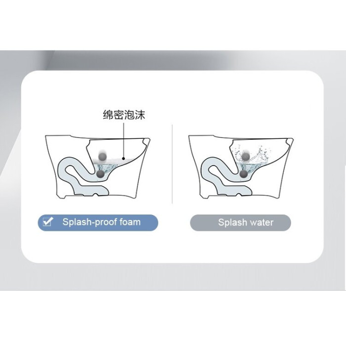 Hanging toilet with bidet function Rimless with seat and lid