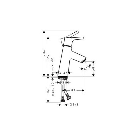 Смеситель для раковины HANSGROHE Talis S 80 CoolStart, 72014000