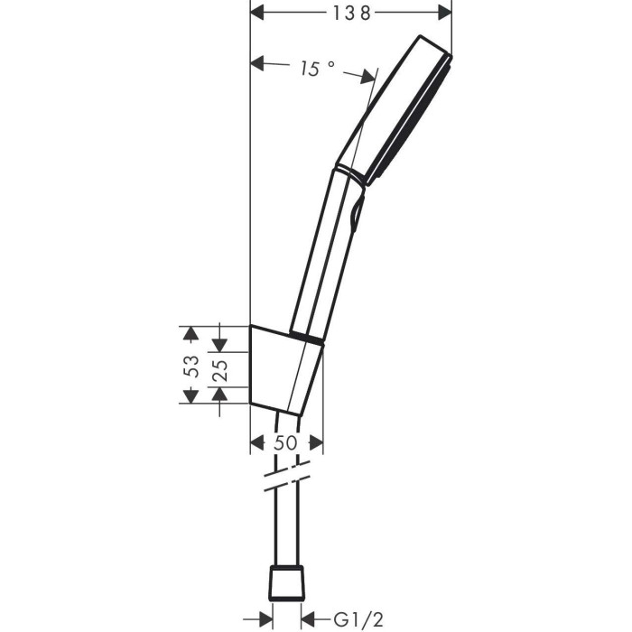 Rangiku dušikomplektid HANSGROHE Pulsify Select S 3jet - 125 cm, 24302000