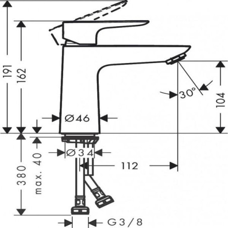 Käesegisti HANSGROHE Talis E 110, 71712140